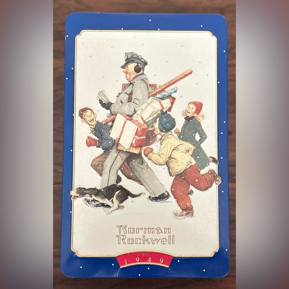 Vintage Norman Rockwall Snickers tin